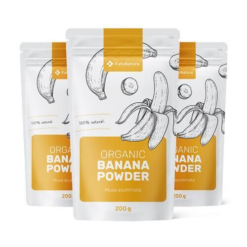 3x Bio-Bananenpulver