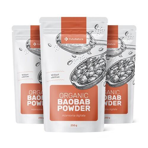 3x prášek z baobabu v bio kvalitě