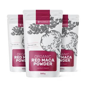 3x økologisk rødt Maca-pulver