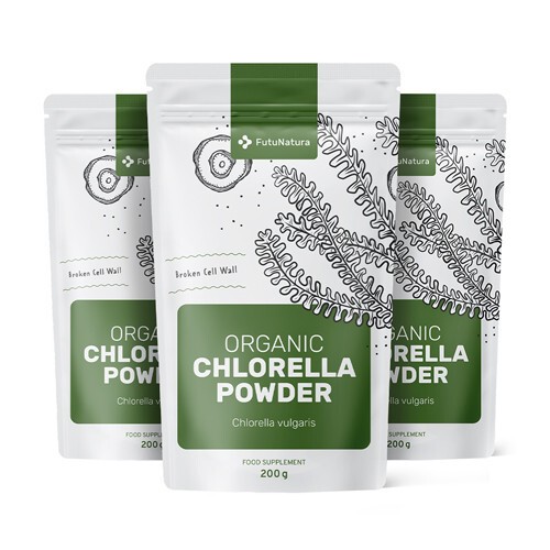 3x Økologisk Chlorella-pulver