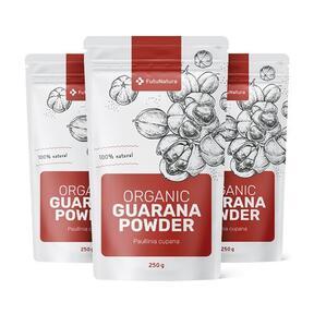3x økologisk guarana-pulver