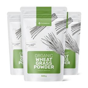 3x Organic wheat grass powder