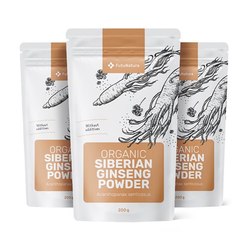 3x Organic Siberian ginseng powder