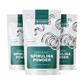 3x organický prášek Spirulina
