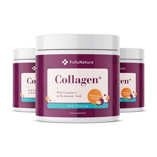 3x kollagen + C-vitamin + hyaluronsyre
