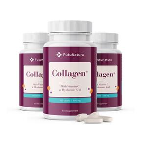 3x kollagén + C-vitamin + hialuronsav