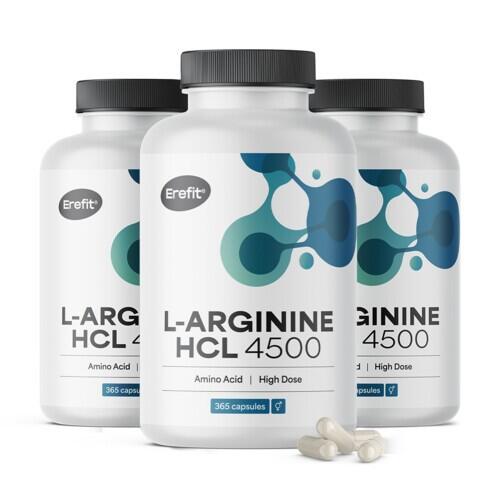 3x L-arginīns HCL 4500 mg