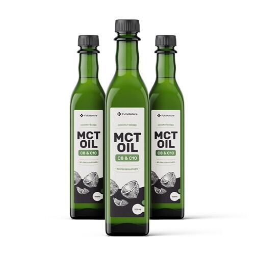 3x Olio di cocco MCT C8:C10 Premium