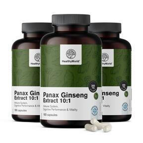 3x Panax Ginseng 300 mg - Ginseng-Extrakt 10:1
