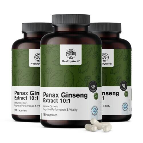 3x Panax Ginseng 300 mg - εκχύλισμα ginseng 10:1
