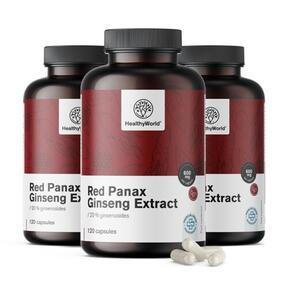 3x Red Panax Ginseng - Red Ginseng Extract 600 mg
