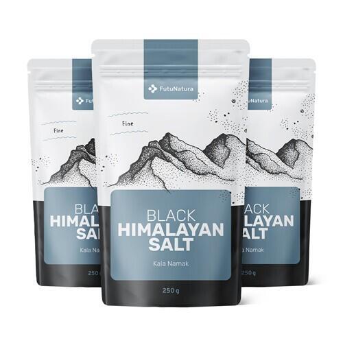 3x Sal negra del Himalaya, finamente molida