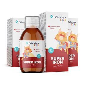 3x Super Iron: Železo + B vitamíny, sirup pre deti