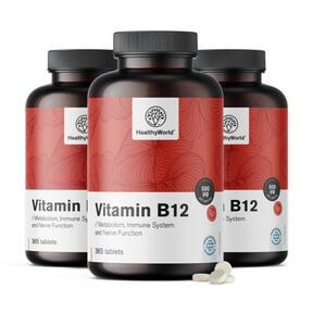 3x Vitamín B12 500 µg