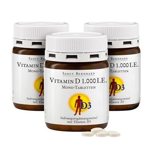 3x Vitamín D3 1000 IU