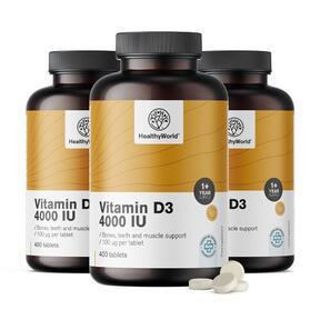 3x Vitamín D3 4000 IU