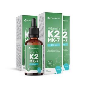 3x Vitamín K2 MK-7 200 μg – v kvapkách