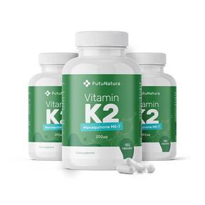 3x Vitamín K2 MK-7 200 μg