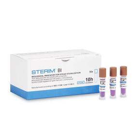Ampolla de prueba biológica STERIM para el control de la esterilización por vapor durante 10 horas