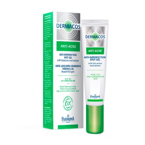 Anti-acne gel against skin imperfections