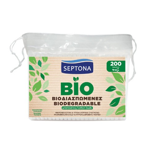 Bâtonnets d'oreille en coton biodégradable - en sachet