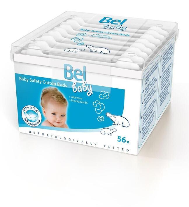 Bel® baby baby Wattestäbchen - Baby-Wattestäbchen - in Box - 60 Stück