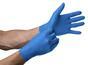 Bezpudrové nitrilové textúrované rukavice Mercator GoGRIP blue S