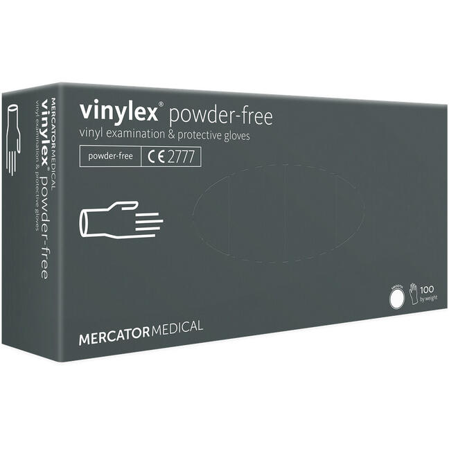 Bezpudrové vinylové rukavice Mercator Vinylex M - 100ks