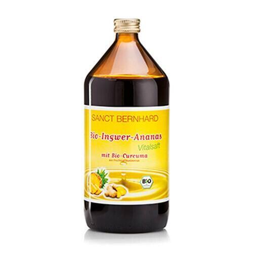 Bio-Ananas- und Ingwersaft