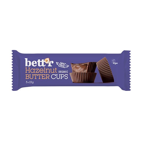 BIO Nut Butter Cups - hasselnøddesmør og chokolade