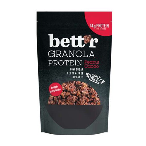 Organiskā proteīna granola - zemesrieksti un kakao