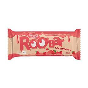 BIO Roobar vegan reep - aardbei & roze glazuur