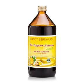 Organiskā ananāsu un ingvera sula