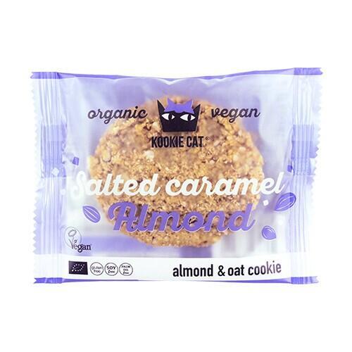 Organic Kookie Cat biscuit - salted caramel and almonds