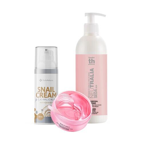 Bron van jeugdigheid: slakkenslijmcrème + oogmasker + anti-age bodylotion