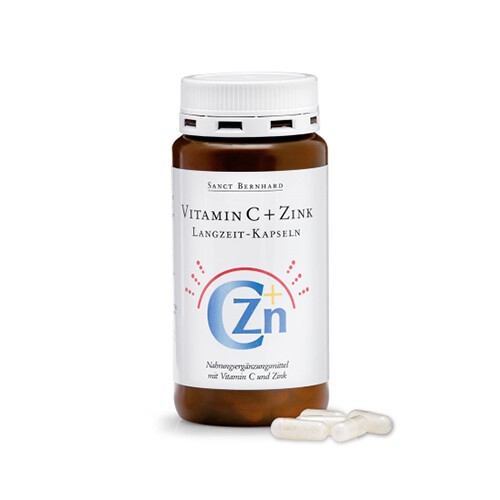 C-vitamin + zink (gradvis frigivelse)