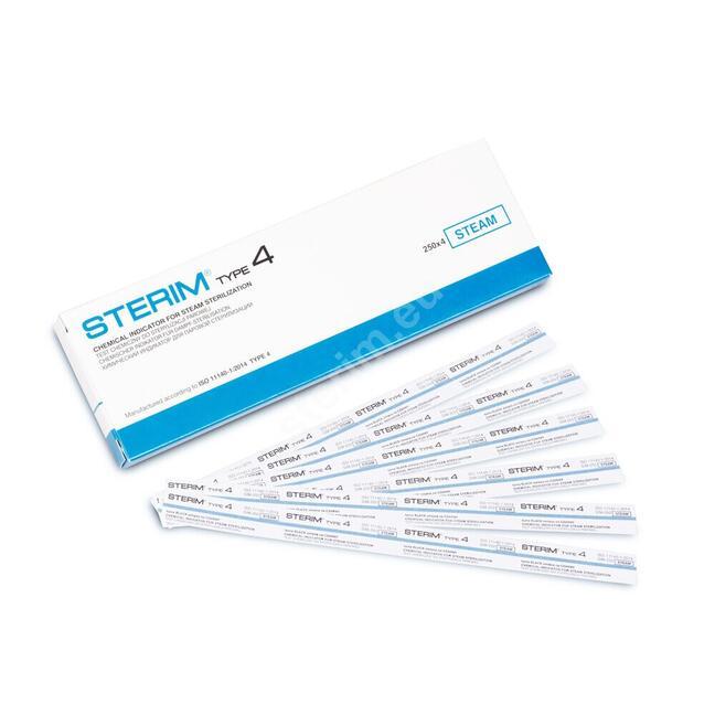 Chemické testy STERIM® pro kontrolu sterilizace párou typ 4 - 1000ks