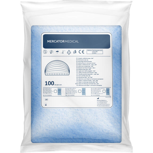 CLIP blauwe non-woven dop - 100 stuks