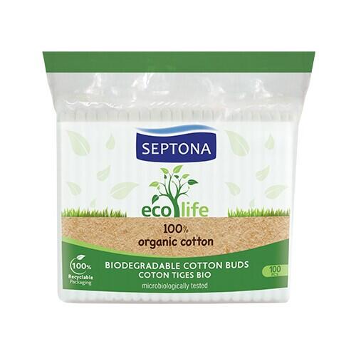 Ecolife biolagunevad kõrvapulgad, mis on valmistatud orgaanilisest puuvillast