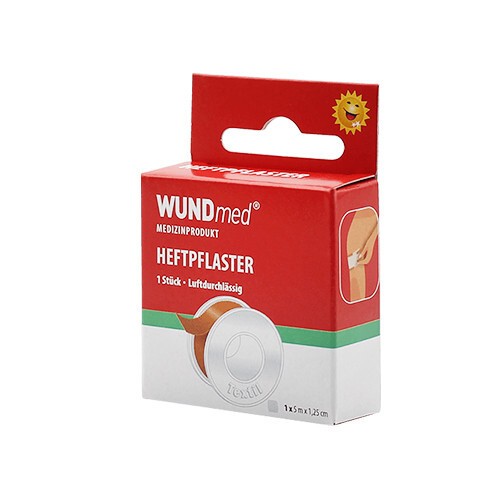 Fikseringsplaster i tape, 5 m x 1,25 cm
