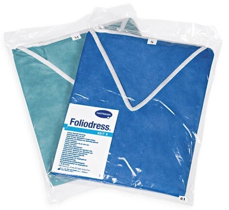 Foliodress® Protect Kalhoty s tunikou - 50 ks v kartonových krabicích - velikost. M, modrá* dodáváme pouze celý karton - 1 ks*.