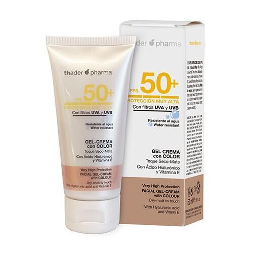 Getöntes Creme-Gesichtsgel SPF 50+