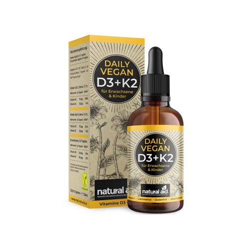 Gotas de vitamina D3 + K2 vegan