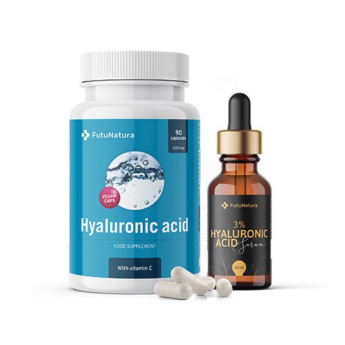 Hyaluronsæt: kapsler + serum