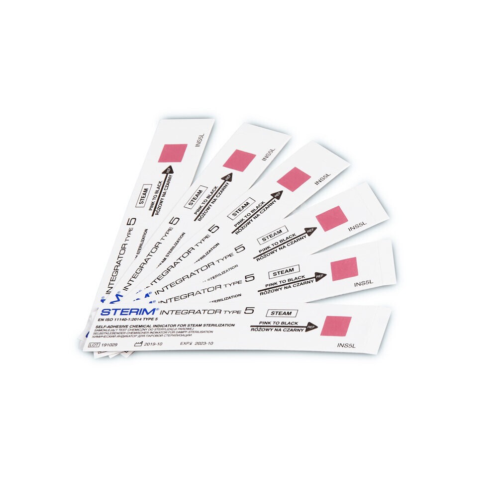 Intégrateur 5 STERIM® Tests chimiques intégrés pour le contrôle de la