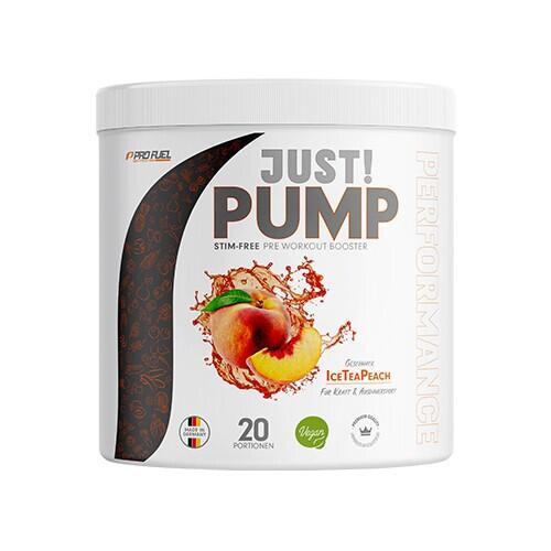 JUST! PUMP vegánsky komplex aminokyselín - broskyňový ľadový čaj