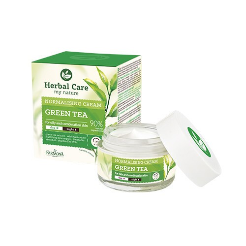 Creme til fedtet og kombineret hud med grøn te