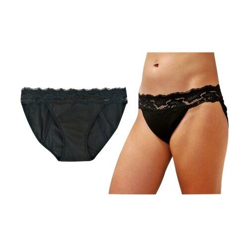 LaliPanties menstruační kalhotky s extra absorpční schopností - černé, velikost L