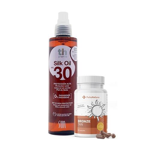 Long and beautiful tan: capsules + oil