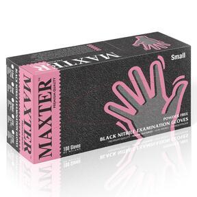 Maxter black XL powder-free nitrile gloves - 100pcs